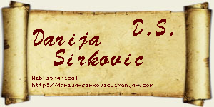 Darija Sirković vizit kartica